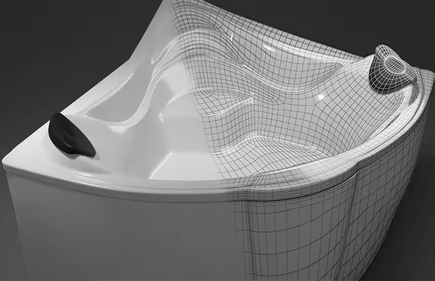 3dmax建模教程——浴缸