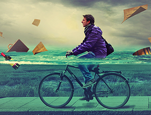 Photoshop CS6水中骑行照片处理教程讲解