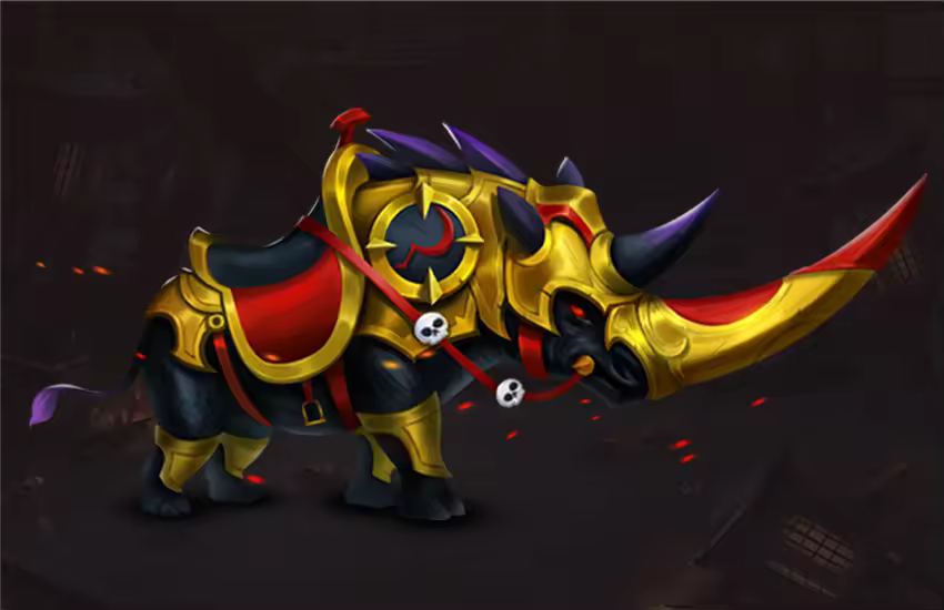 犀牛坐骑原画设计